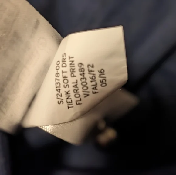 5/$25. Gap dress, navy and red long sleeve floral dress - Picture 10 of 10